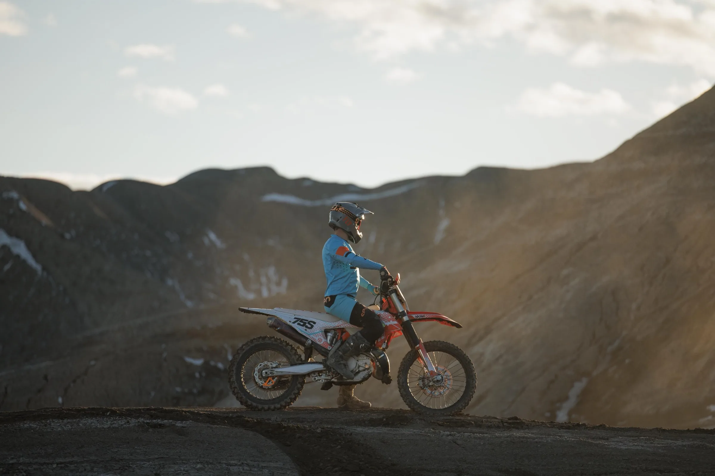 Motorcycle rider in action